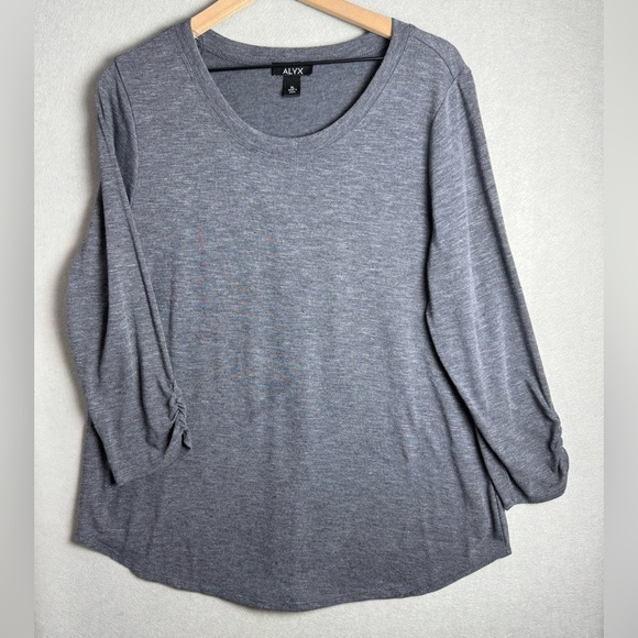 Alyx Women’s Charcoal Gray 3/4 Sleeve Basic Top size XL - Picture 1 of 10